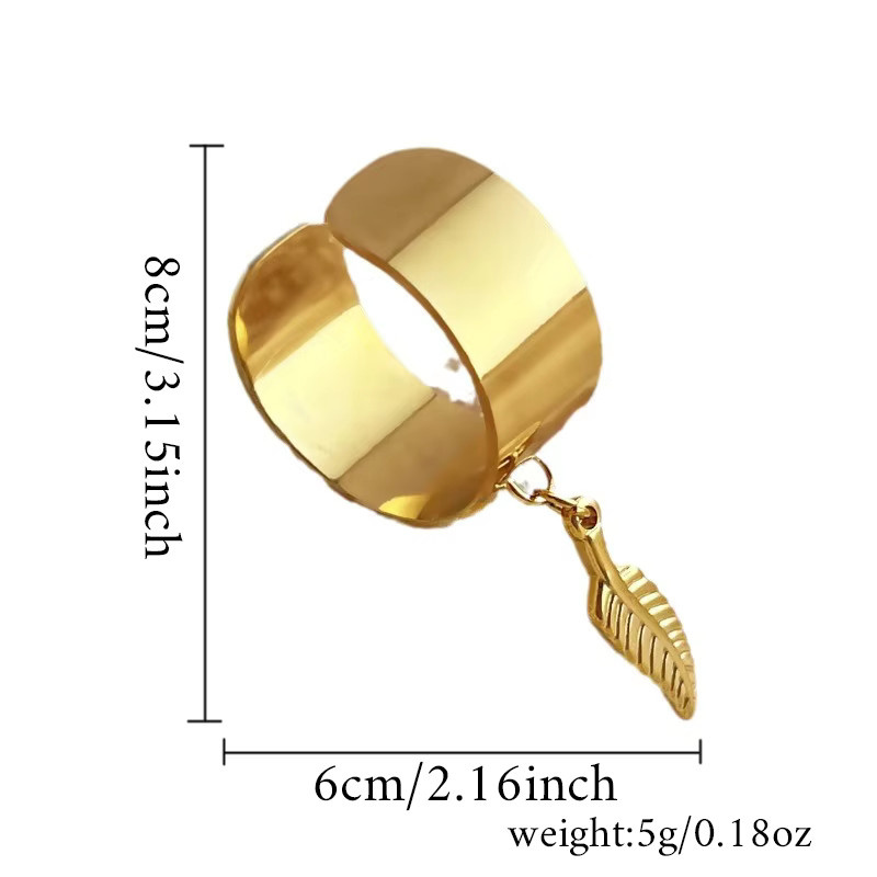 Rinhoo Ring Edelstahl, Gold, Unisex, Offen - Bild 2
