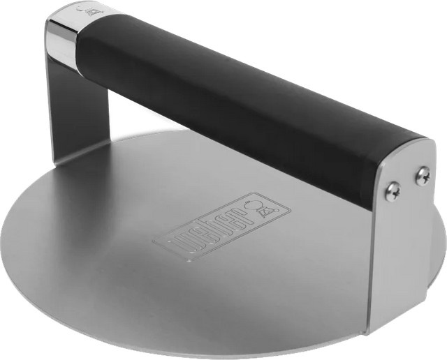Weber Burgerpresse für Plancha aus Edelstahl, silberfarben, B/T/H: 18 x 18 x 8 cm - Bild 3