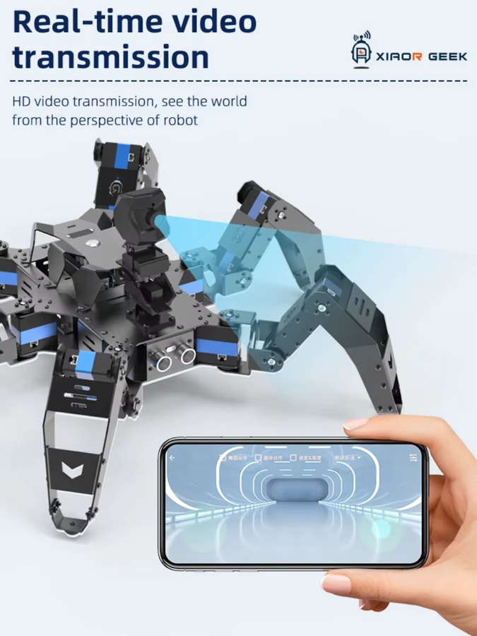 XiaoR Geek Tech Hexapod Bionischer Spinnenroboter, WiFi-Steuerung - Bild 5