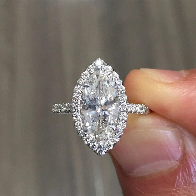 Huitan Ring, Marquise Zirkonia, Damen - Bild 1