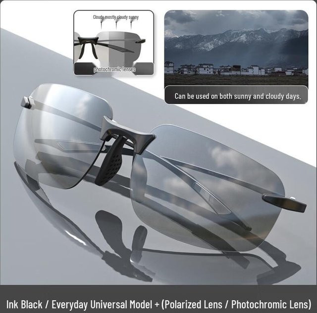 Camper Angelbrille, polarisiert, randlos, rectangular, grey, Herren - Bild 1