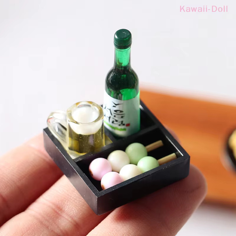 DIAPER&CORED Miniatur Lebensmittel Japanische Sushi Fisch Ball Tempura Bento, Puppenhaus Küche Spielzeug, 1-teiliges Set - Bild 2