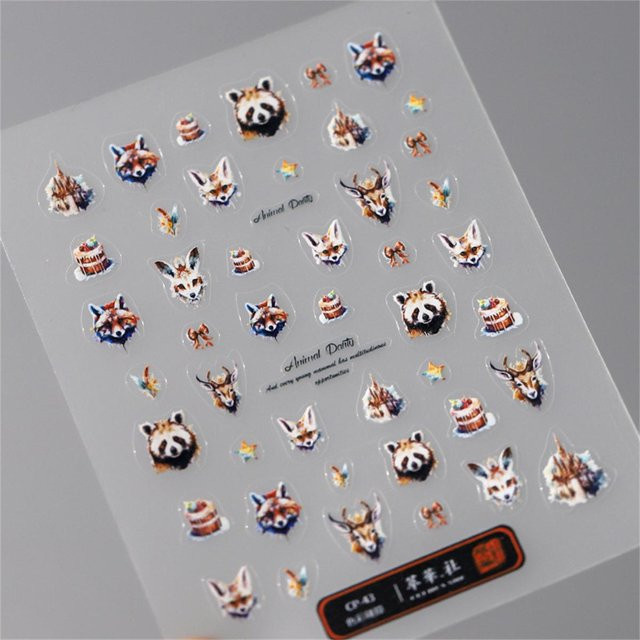 Rd lala Jelly Nail Art Aufkleber, Cartoon Design, Unisex - Bild 1