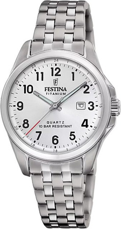 Festina Damenuhr, Quarz, Titan, 31 mm, Weiß, 10 ATM