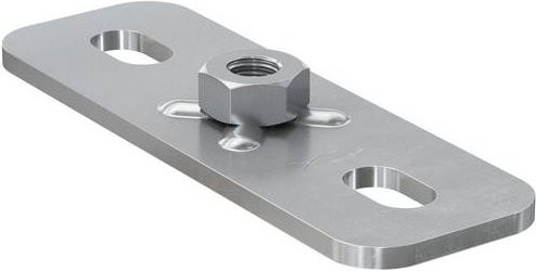 Fischer GPS M 10 Grundplatte 120mm aus verzinktem Stahl, 25 Stück, Silber - Bild 1
