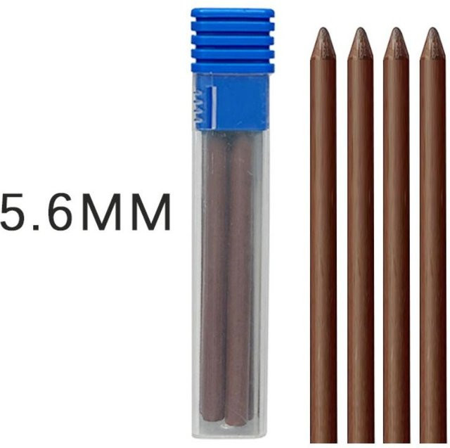 SHpusi Metall Druckbleistift Set mit 5,6 mm Mine, 4er Pack, Farbe: Braun, 2B Graphit - Bild 1