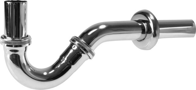 LUX-TOOLS Bidet Röhrengeruchsverschluss mit Bogen, Chrom, G 1 1/4 Zoll - Bild 1