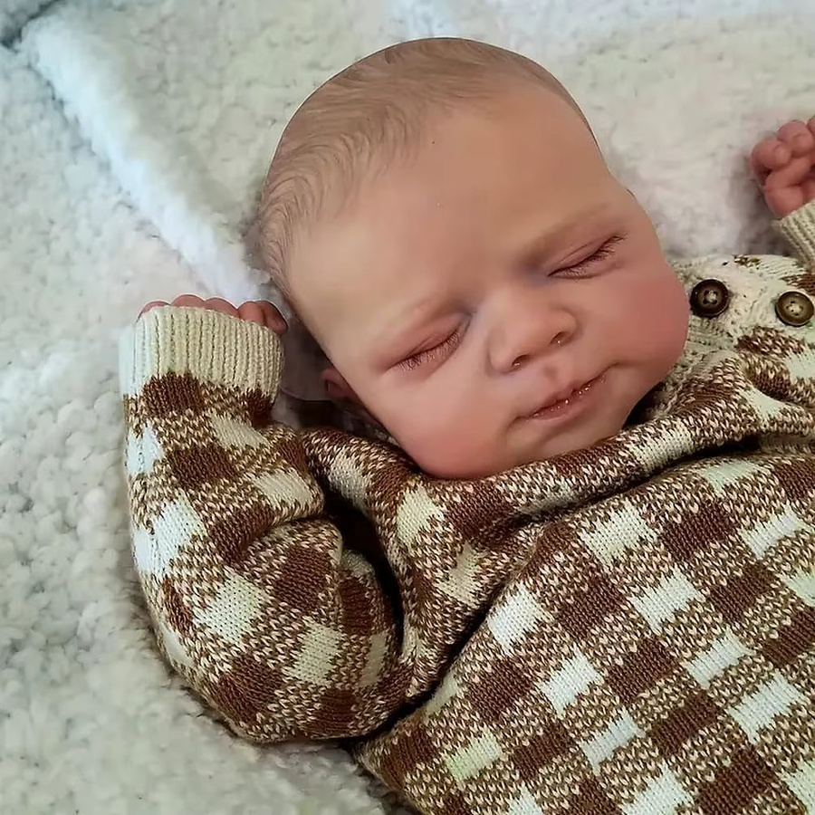 NPK Reborn-Babypuppe Mädchen, Ganzkörper, 48cm, Weiche Skulptur - Bild 3