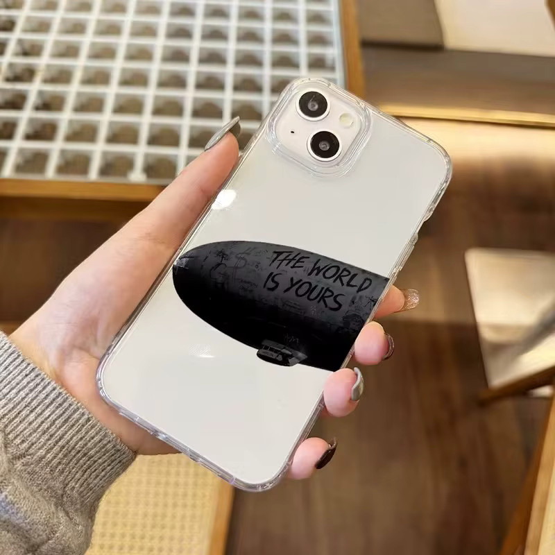 World Is Handyhülle Dein Raumschiff für iPhone 17 16 15 14 13 12 11 Pro Max Plus X XR Airbag Sturzsicher Transparent - Bild 4