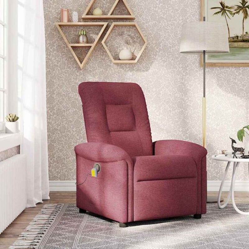 Massagesessel Relaxsessel von vidaxl in Rot aus Stoff - Bild 1