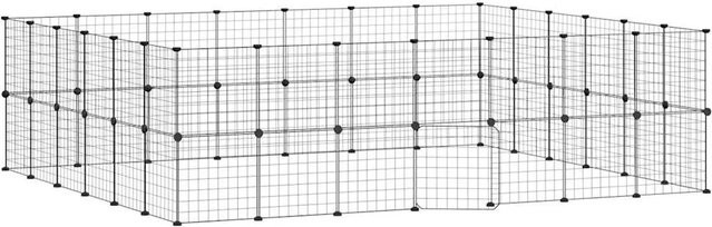 vidaXL 52-teiliger Haustierkäfig aus Stahl mit Tür in Schwarz B/T/H: 35 x 35 x 35 cm - Bild 1