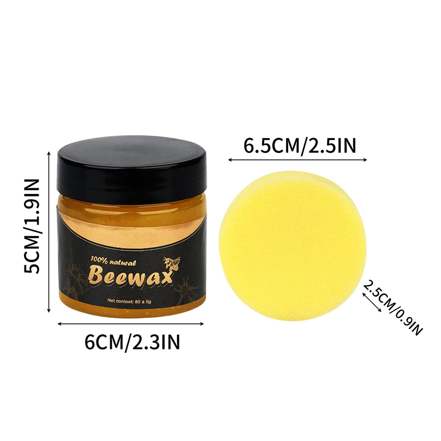 Beefix Holzrestaurator mit Bienenwachs, Schwammwachs und Spülung, Farbe: Gelb - Bild 3