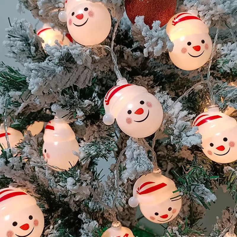 USB-Lichterkette mit Schneemann-Ornamenten für die Weihnachtsdekoration im Innenbereich, Warmweiß - Bild 4