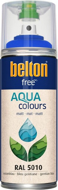 Belton Free AQUAcolours Buntlack RAL 5010 Enzianblau matt, wasserbasiert, 0,4 l - Bild 1