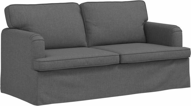 vidaXL Sofa Dunkelgrau mit Stoffbezug und Metallrahmen B/T/H: 142 x 80 x 85 cm - Bild 1