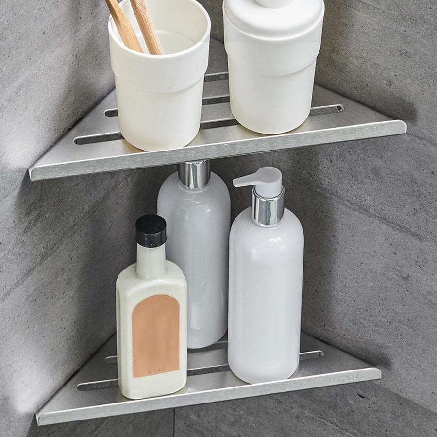 Wandmontage Dusch-Eckregal aus Edelstahl 304 in Silber für dein Badezimmer - Bild 3