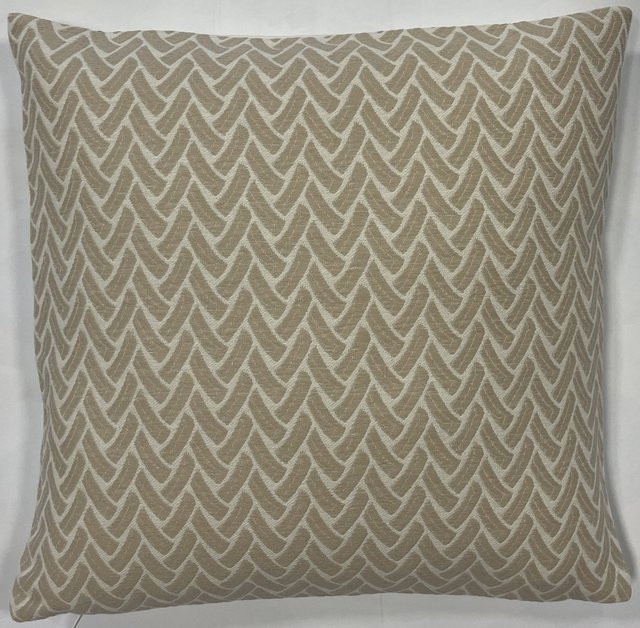 Kissenhülle SHIVA von Gozze in Beige und Weiß aus Baumwolle mit grafischem Design - Bild 1