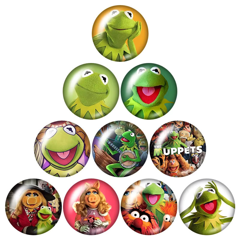 MINISO Fotoglas-Cabochons, Die Muppets Kermit der Frosch, 10-teilig - Bild 2