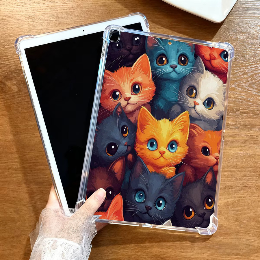 Soft Tablet Schutzhülle mit süßem Katzenmotiv für Apple iPad Pro, iPad Air und iPad Mini in Multicolour - Bild 2