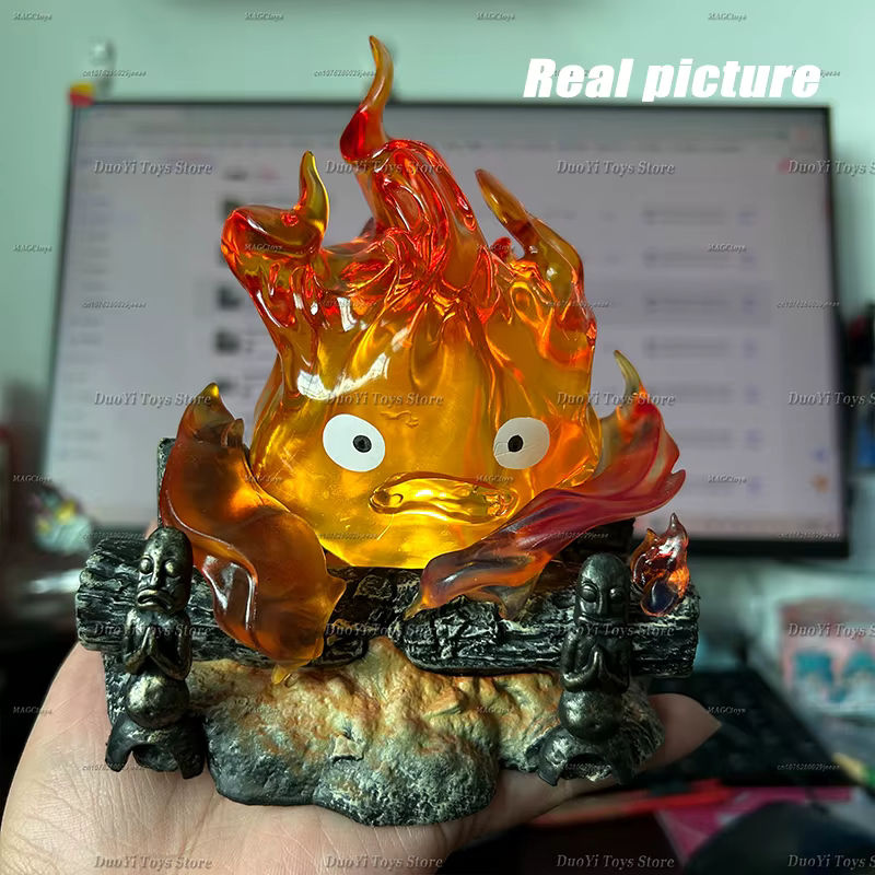 Bandai Calcifer Anime Figur aus PVC und Kunstharz in Weiß und Orange, Höhe: 12 cm - Bild 2