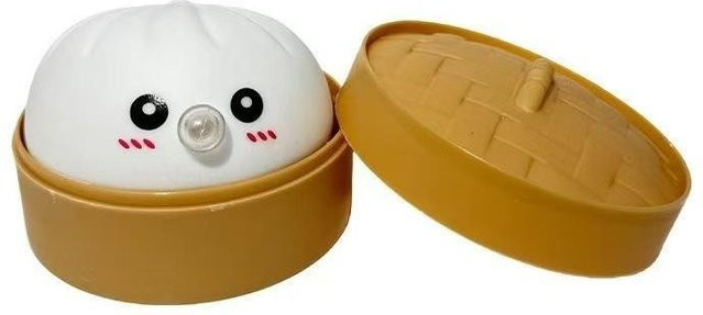 Gedämpfte Brötchen Squishies Set mit Dampfgarer, Blubberblasen Squishies, dehnbar, weiß - Bild 1