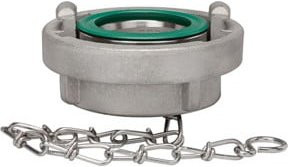 Riegler Storz-Blindkupplung mit Kette aus Edelstahl V4A, Storz-Größe 52-C, KA 66 mm, Farbe Silber - Bild 1