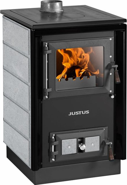 Justus Küchenofen Rustico 50 2.0 Speckstein Schwarz-Grau 7 kW B/T/H: 90,0 x 51,5 x 57,5 cm - Bild 1