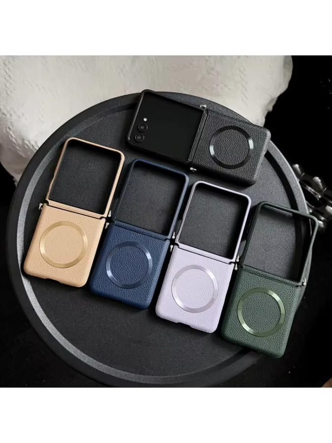 Retro Handyhülle aus PU-Leder mit Haken für Motorola Moto Razr, Farbe: Grün - Bild 4