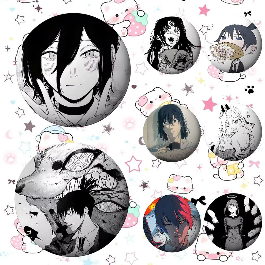 Anstecknadel Anime C-Chainsaw Man, Metall, Unisex - Bild 2