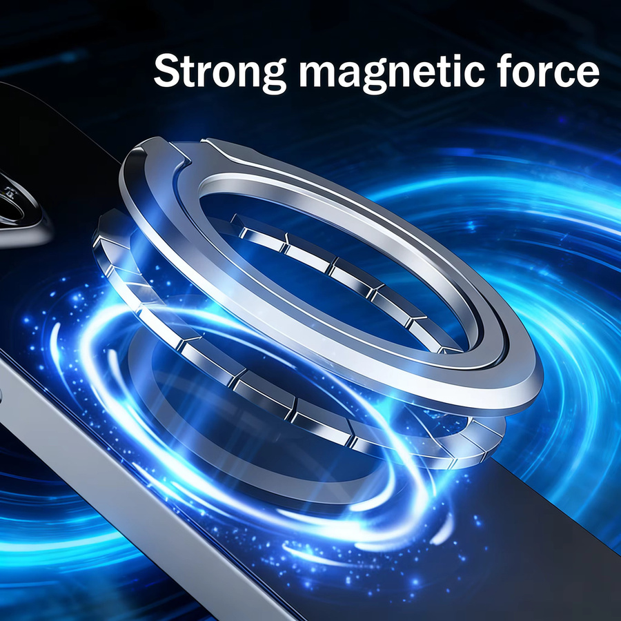 Magnetischer Telefonringhalter für MagSafe in Lila, abnehmbarer Fingergriff und 360 Grad drehbarer Ständer für iPhone und Samsung - Bild 3