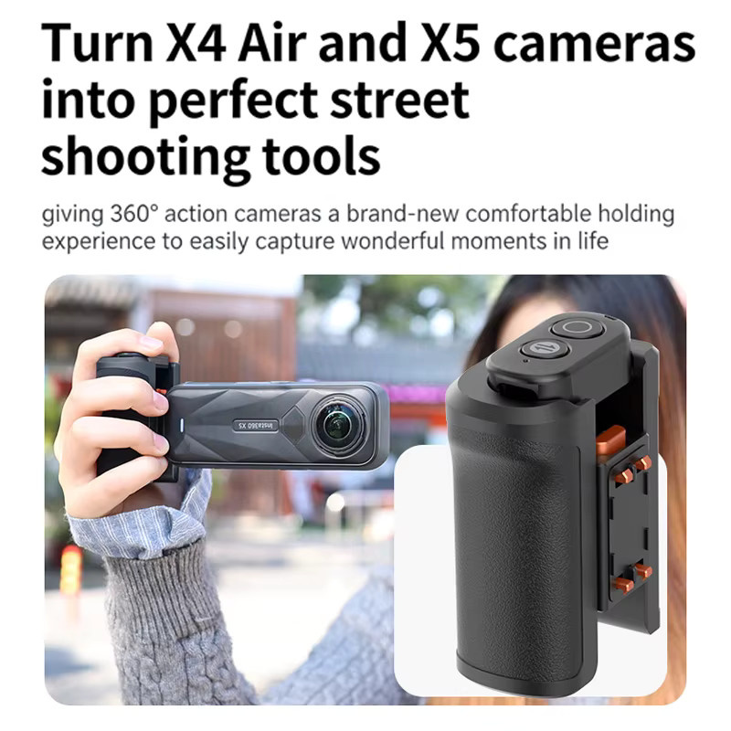 Insta360 Fotografie-Zubehörset für X4 Air X5 Action Camera in Schwarz mit Fotografie-Griff Objektivschutzabdeckung und Aufbewahrungstasche - Bild 2