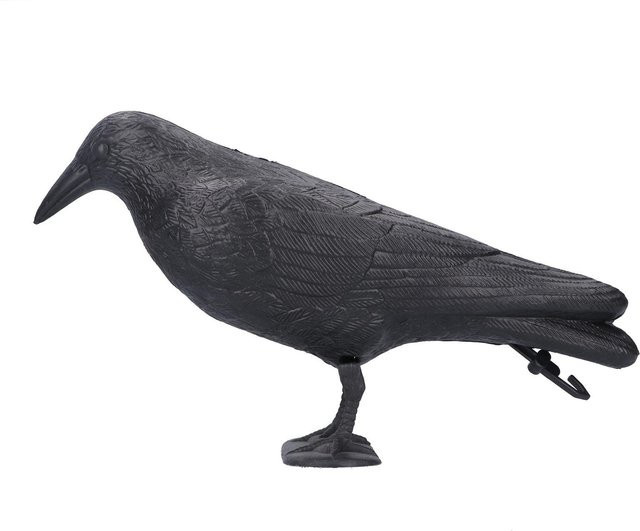 YJSTY Krähenköder zur Vogelabwehr und Mäusebekämpfung aus Kunststoff, Schwarz - Bild 1