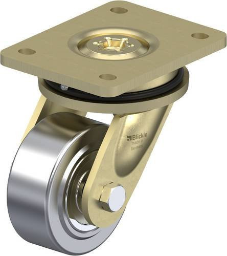 Blickle LS-SVS 100K Lenkrolle in Gold mit 100 mm Rad-Durchmesser und 1700 kg Tragfähigkeit - Bild 1