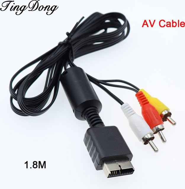 TingDong RCA AV-Verbundkabel für PS2 und PS3 Konsolen, Länge: 1,8 m - Bild 1