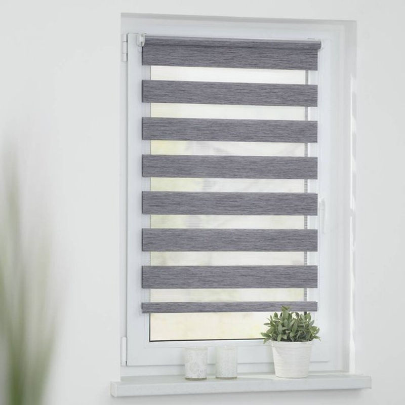 Lichtblick Duo Rollo Klemmfix ohne Bohren in Grau meliert semi-transparent - Bild 7