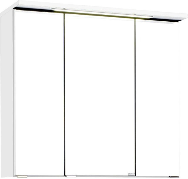 HELD Bologna 3D Spiegelschrank mit LED-Einbauleuchte, Weiß, Breite: 70 cm - Bild 1