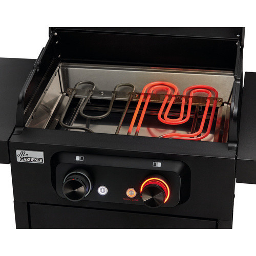 THOR Elektrogrill OREGON in Schwarz mit 3000 W, Thermometer, Warmhalterost und Rollwagen - Bild 3