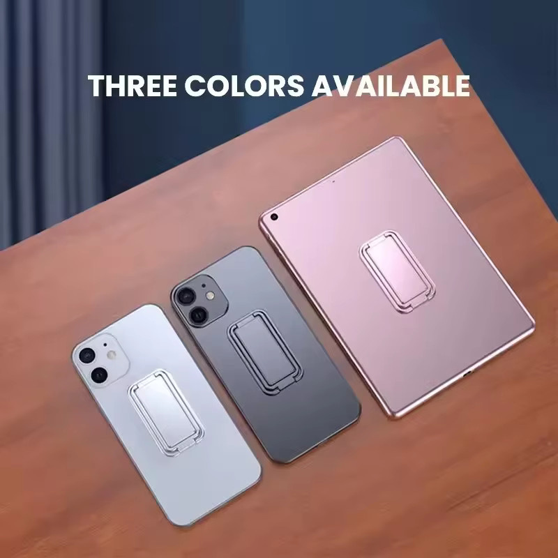 Metall Telefonringhalter in Schwarz mit 360-Grad-Drehung und faltbarer Funktion als Handy-Ständer für iPhone und Xiaomi - Bild 4