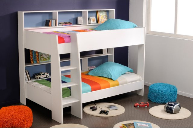 Parisot Etagenbett Tam-Tam 1 mit Ablagefächern in Weiß, H: 209 cm, B: 165 cm, T: 132 cm - Bild 1