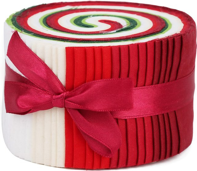 40 Stück WENYUYA Weihnachts-Geleirollen aus Baumwolle in Multicolour, vorgeschnittene Stoffstreifen für DIY-Nähprojekte - Bild 1