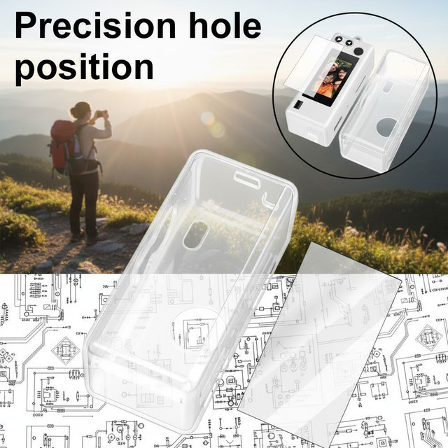 Kodak Charmera Mini Schutzset 2-in-1 mit transparenter TPU-Hülle und gehärtetem Glas-Displayschutz - Bild 1
