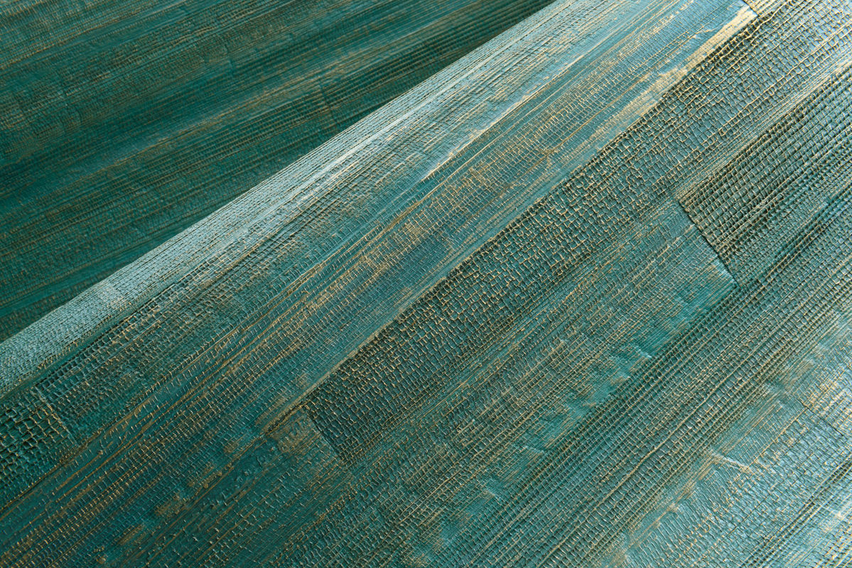 Arte International Tapete Camago in Turquoise mit Naturmotiv und moderner Textiloptik - Bild 2