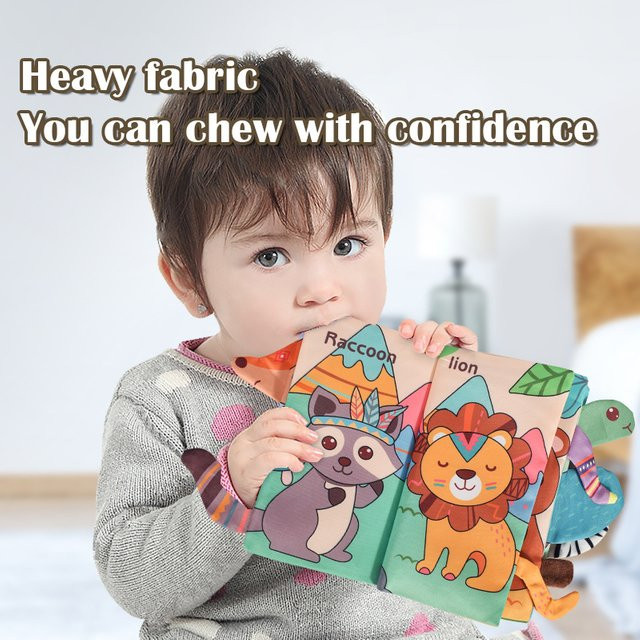 MZHUH Baby Stoff Buch, frühes Lernen Spielzeug, ab 0 Jahre, Plüsch / Textil, Bunt / Mehrfarbig - Bild 1