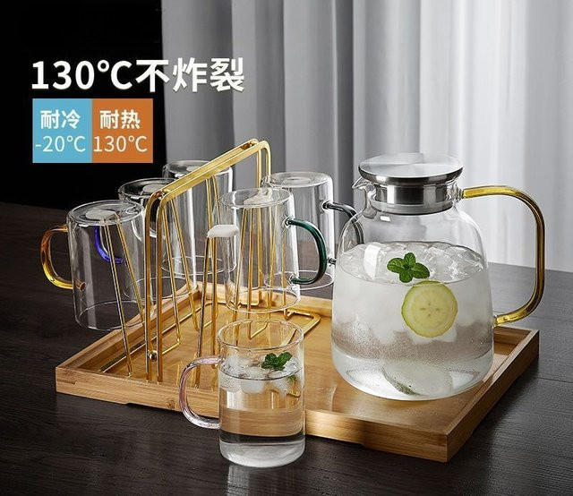 VINRITO Glas-Wasserkocher aus hitzebeständigem Borosilikatglas, transparent, 1800 ml und 2200 ml - Bild 1