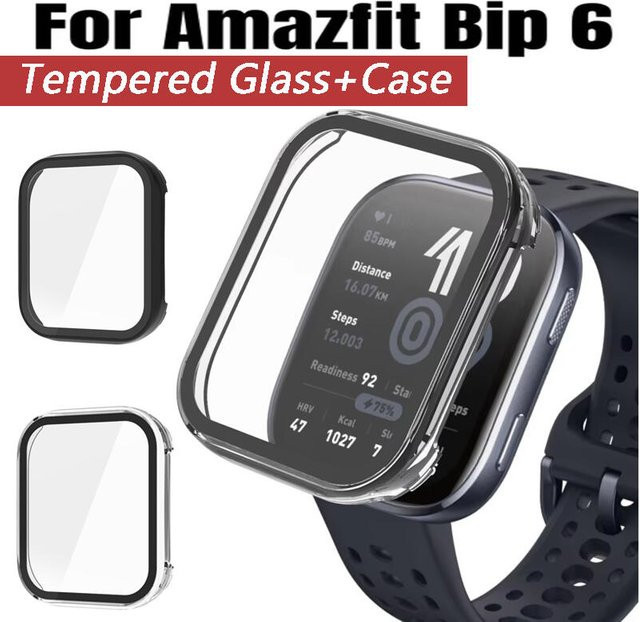 Huami Amazfit Bip 6 Uhren-Displayschutz, PC-Gehäuse, Gehärtetes Glas - Bild 1