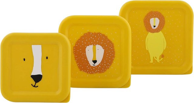 Trixie 3-teiliges Snackbox-Set aus Kunststoff in Gelb mit Snap-Lid und spülmaschinenfestem Design - Bild 1