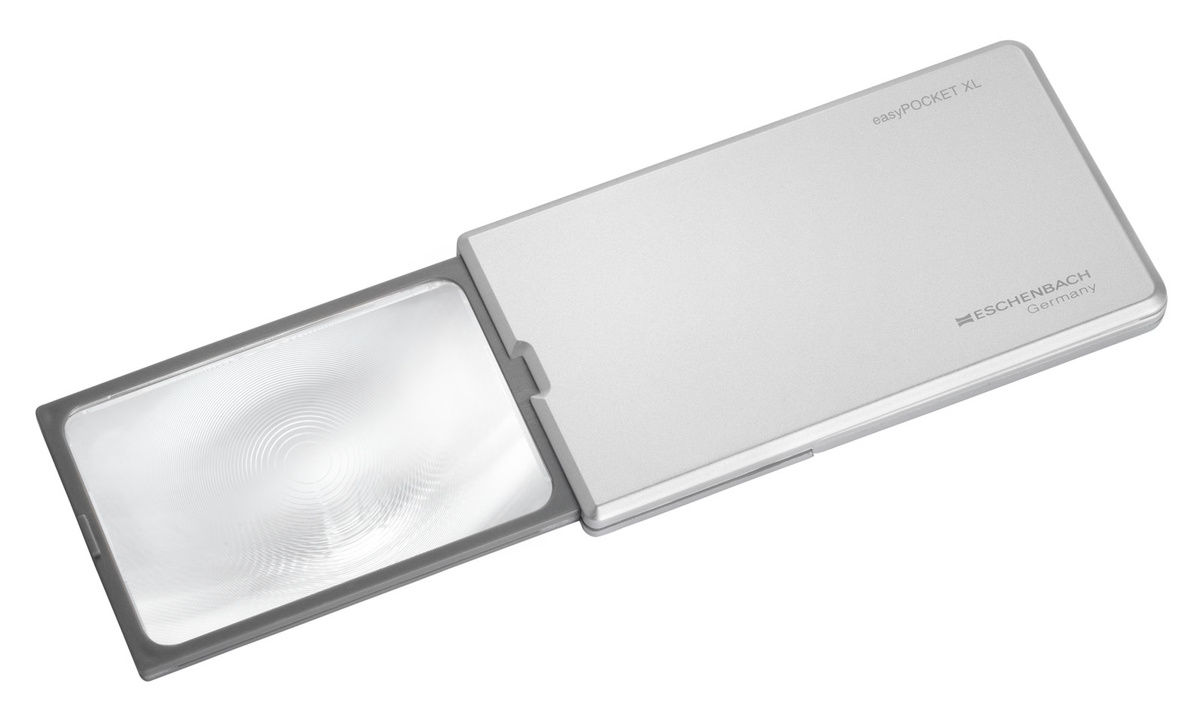 Eschenbach easyPOCKET XL 2,5x Taschenrechner in Silber - Bild 1