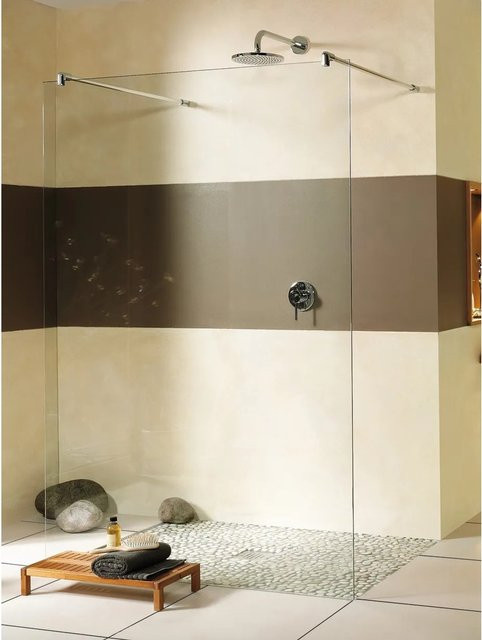 Breuer Walk-In Entra Freistehende Duschwand aus Klarglas in Chrom, Breite: 120 cm - Bild 1