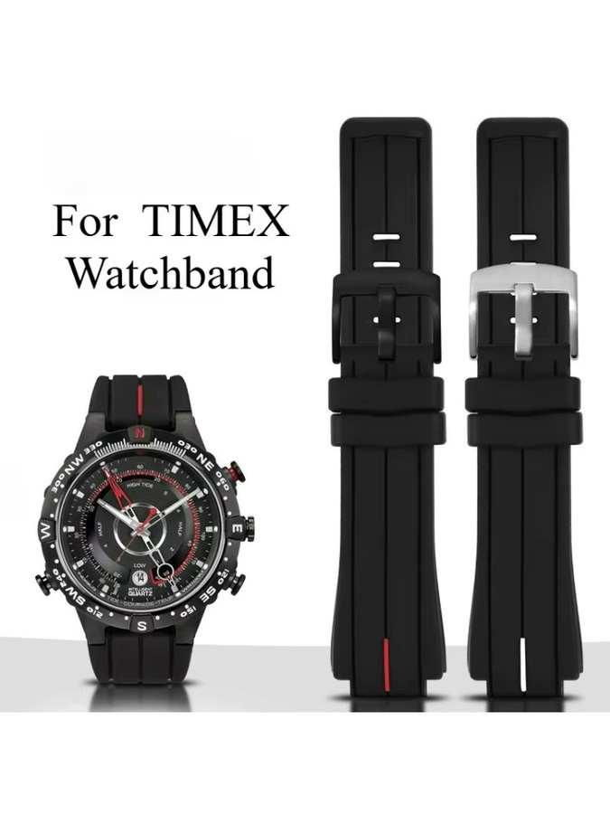 Timex Uhrenarmband Silikon, Schwarz, Herren - Bild 6