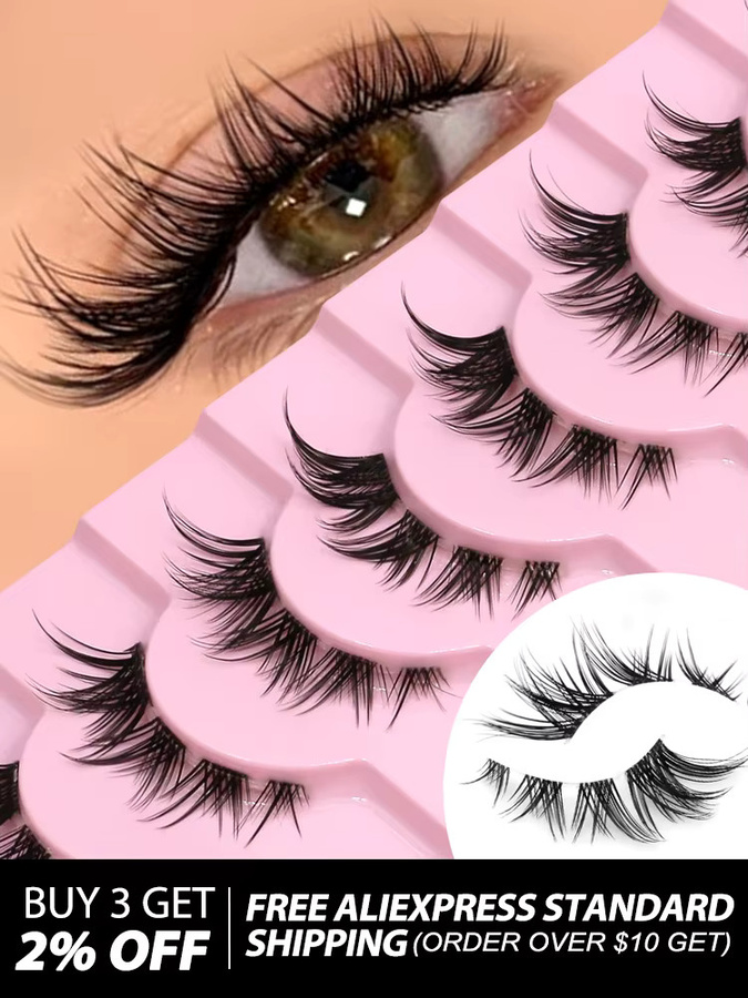 VELTRINAY Künstliche Wimpern, C-Curl, mit klarem Band, Unisex - Bild 6